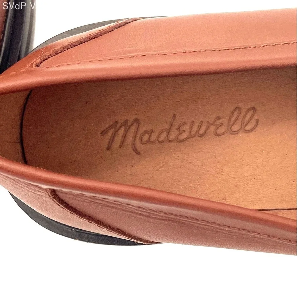 NWOT Madewell Tan 100% Genuine Leather Classic Preppy Academia Loafer 8.5